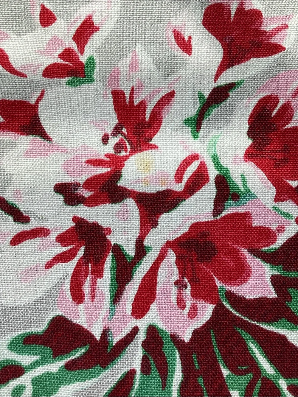 Vintage Floral Red & Green Table Square